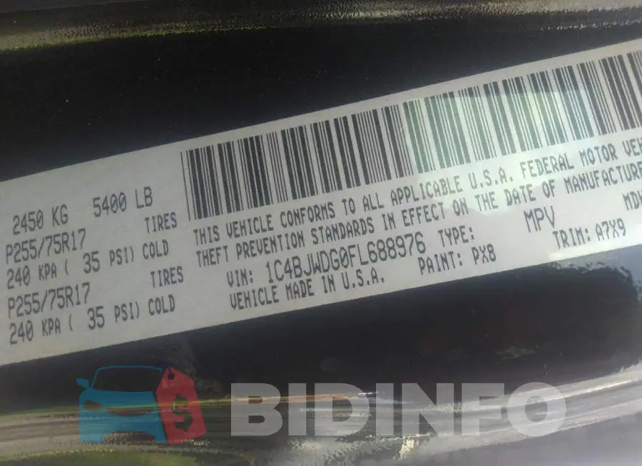 1C4BJWDG0FL688976 Photo# 9