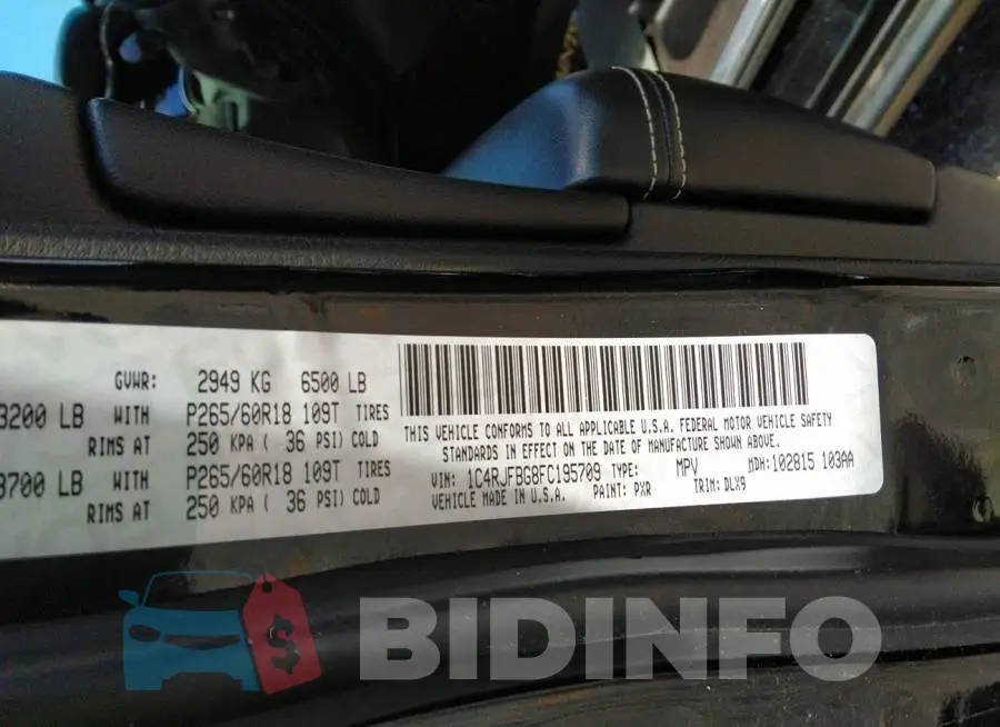 1C4RJFBG8FC195709 Photo# 9