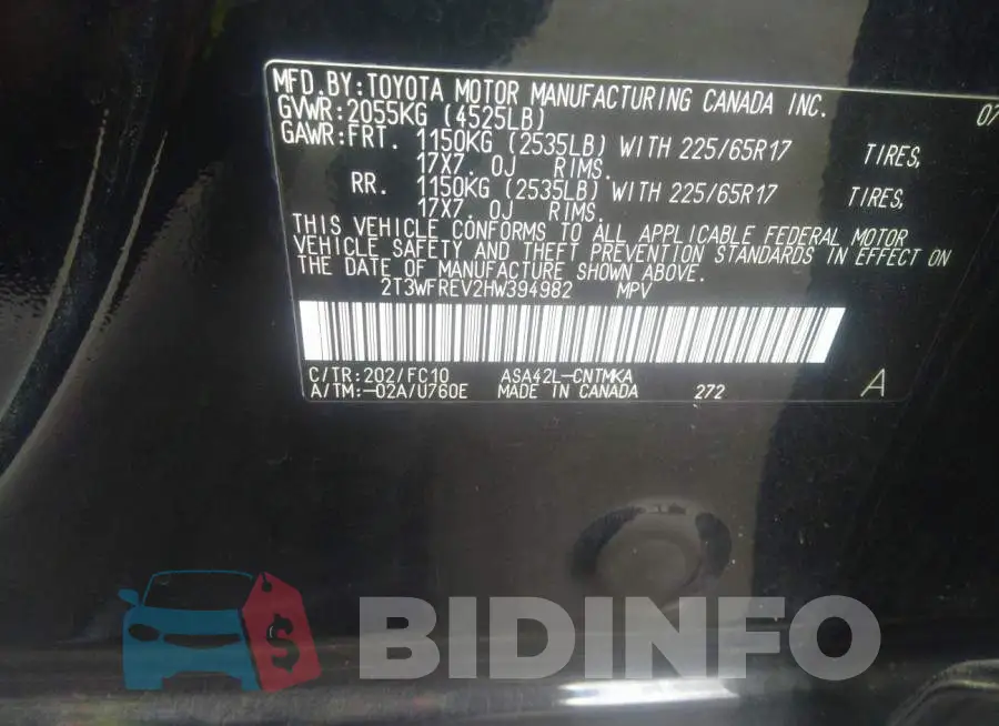 2T3WFREV2HW394982 Photo# 9