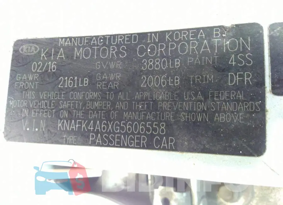 KNAFK4A6XG5606558 Photo# 9
