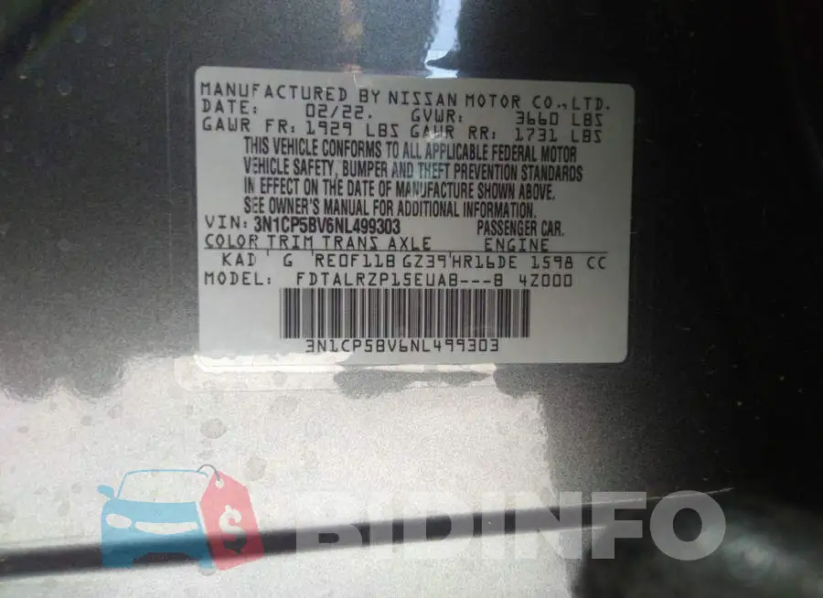 3N1CP5BV6NL499303 Photo# 9