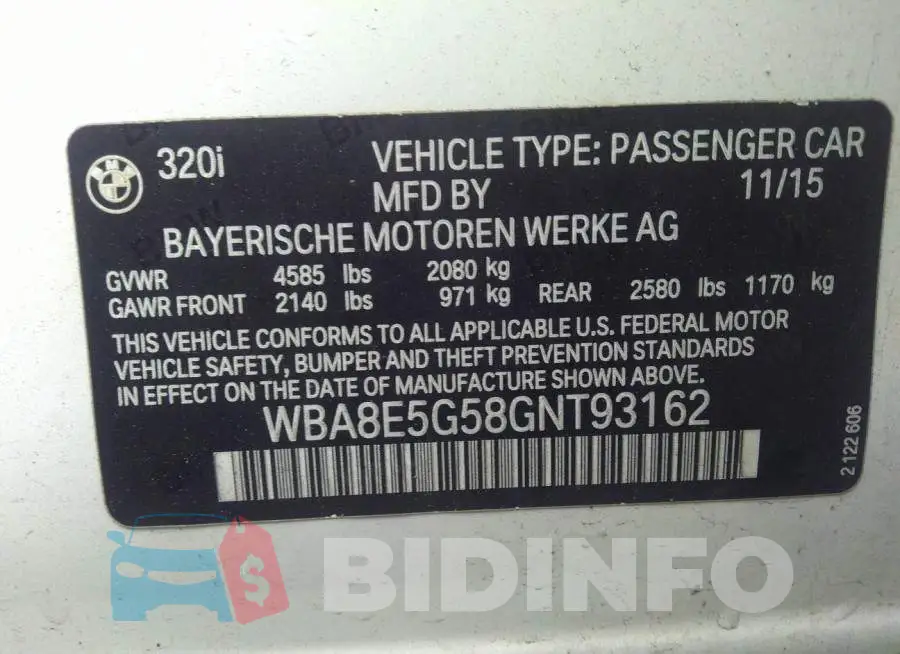 WBA8E5G58GNT93162 Photo# 9
