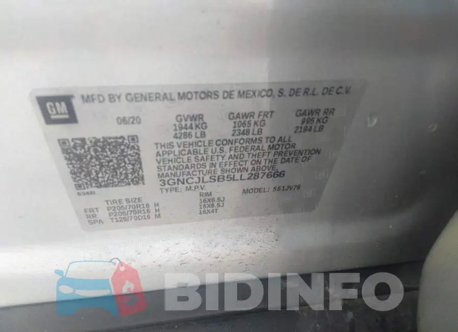3GNCJLSB5LL287666 Photo# 9