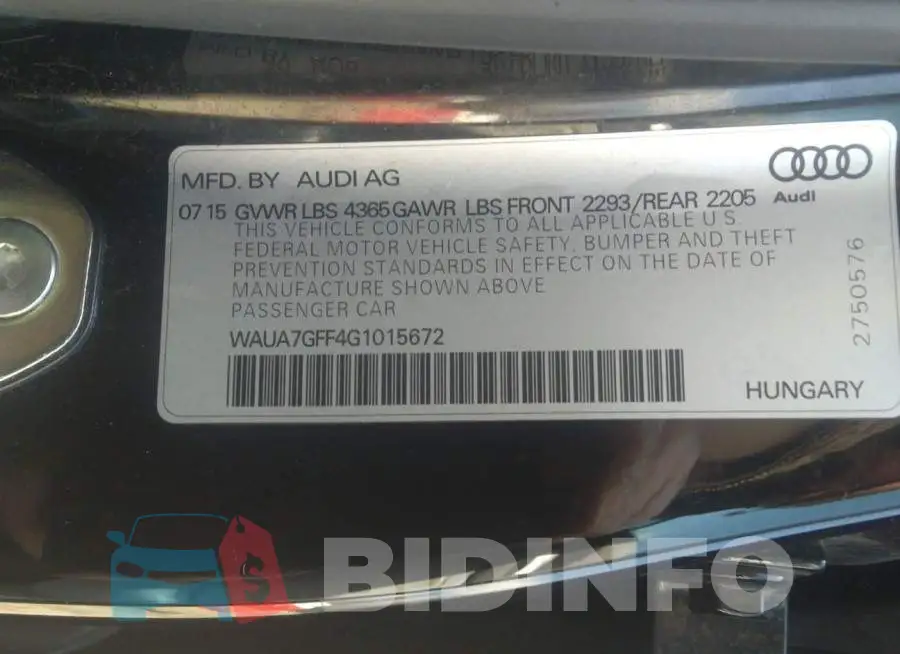 WAUA7GFF4G1015672 Photo# 9