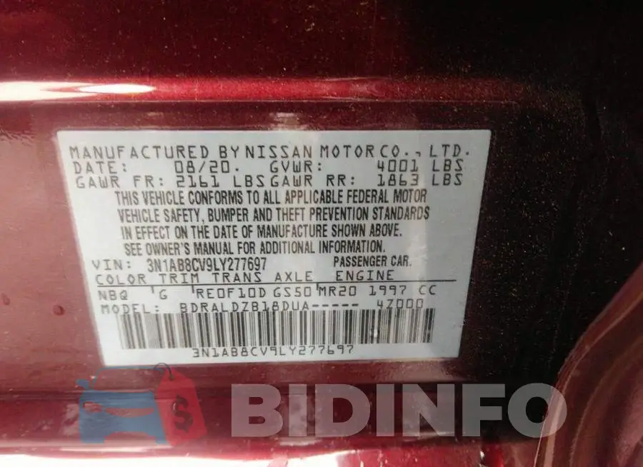 3N1AB8CV9LY277697 Photo# 9