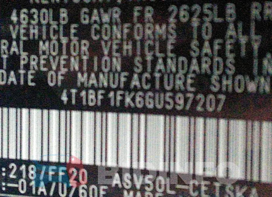 4T1BF1FK6GU597207 Photo# 9