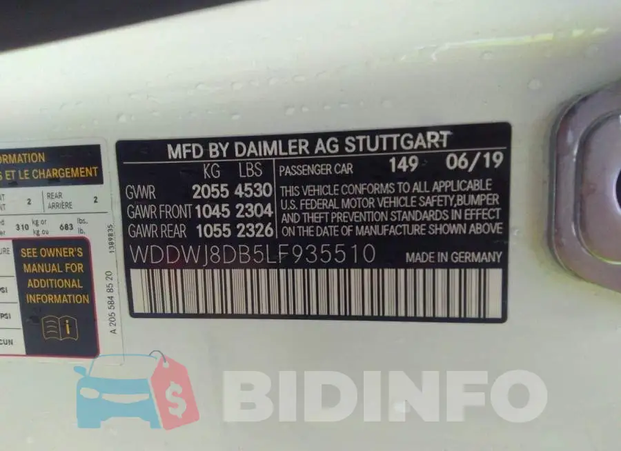WDDWJ8DB5LF935510 Photo# 9