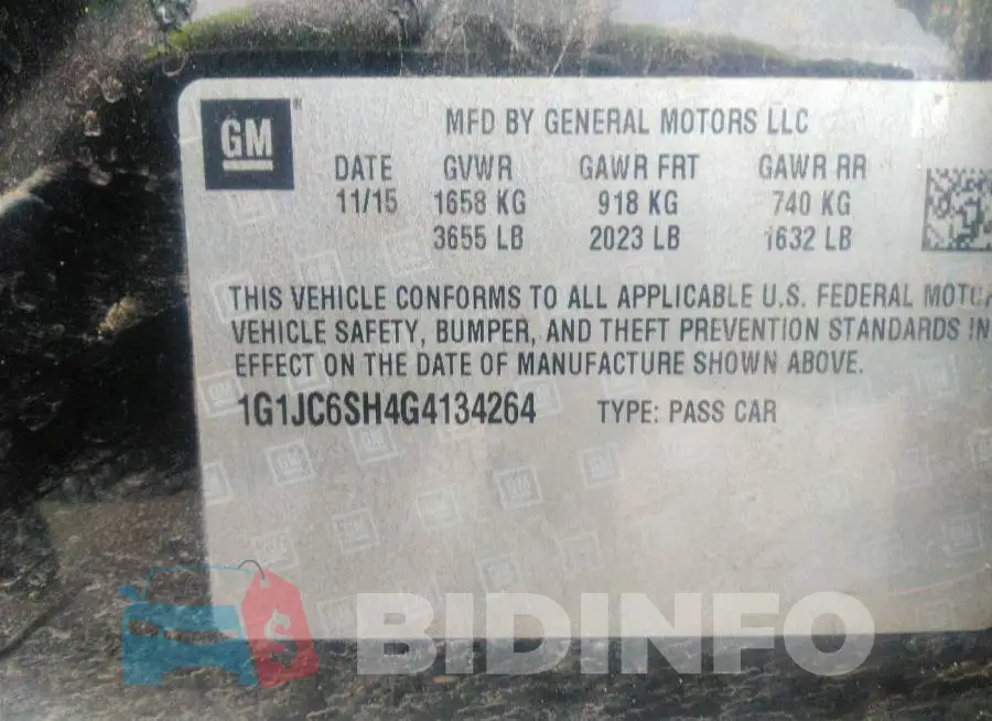 1G1JC6SH4G4134264 Photo# 9