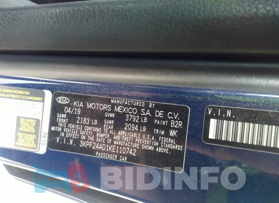 3KPF24AD1KE110742 Photo# 9