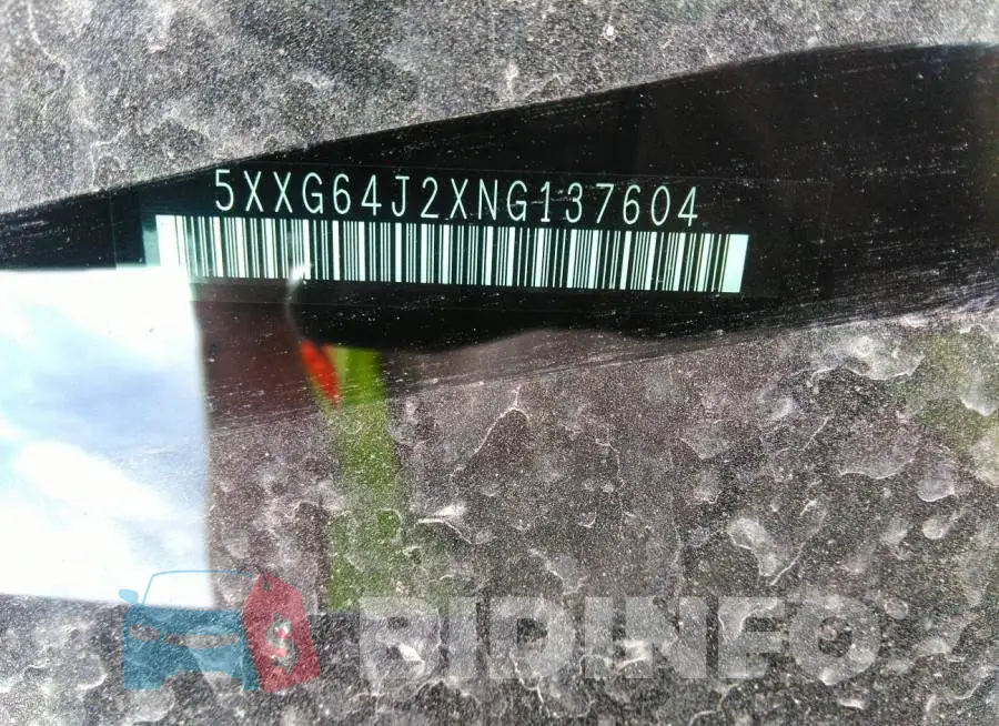 5XXG64J2XNG137604 Photo# 9