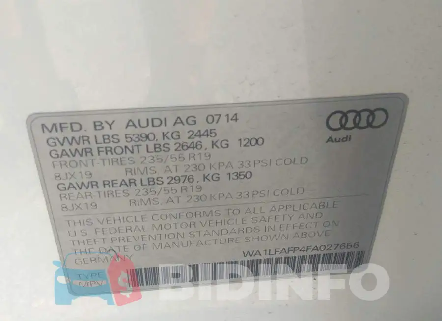 WA1LFAFP4FA027656 Photo# 9