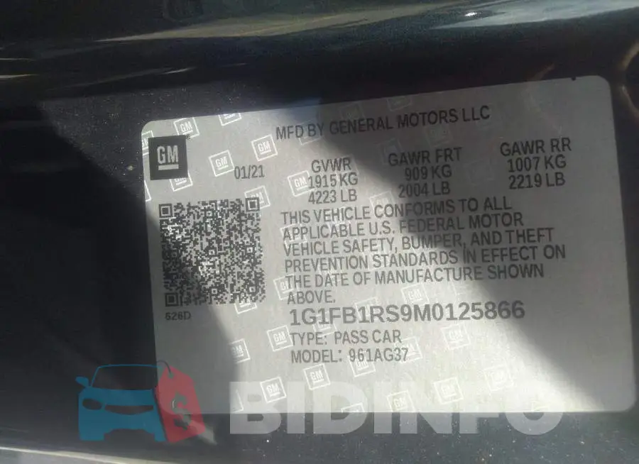 1G1FB1RS9M0125866 Photo# 9