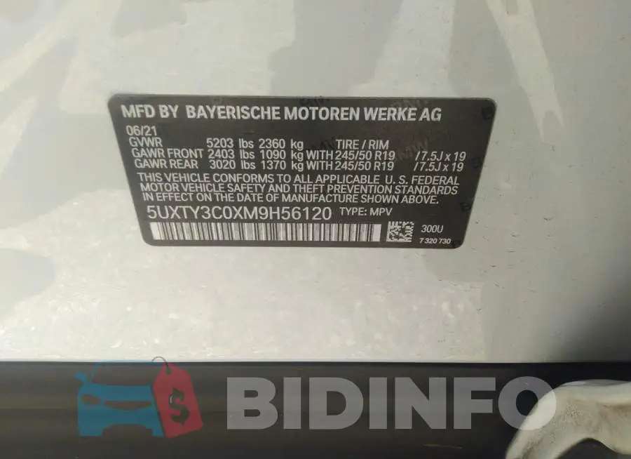 5UXTY3C0XM9H56120 Photo# 9