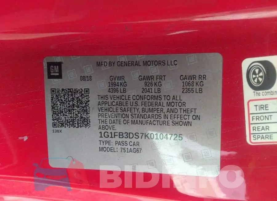 1G1FB3DS7K0104725 Photo# 9