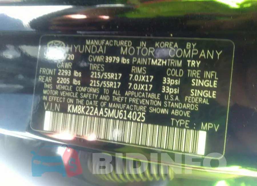 KM8K22AA5MU614025 Photo# 9