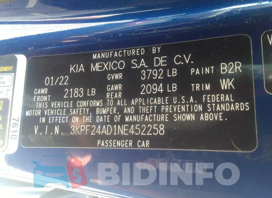 3KPF24AD1NE452258 Photo# 9