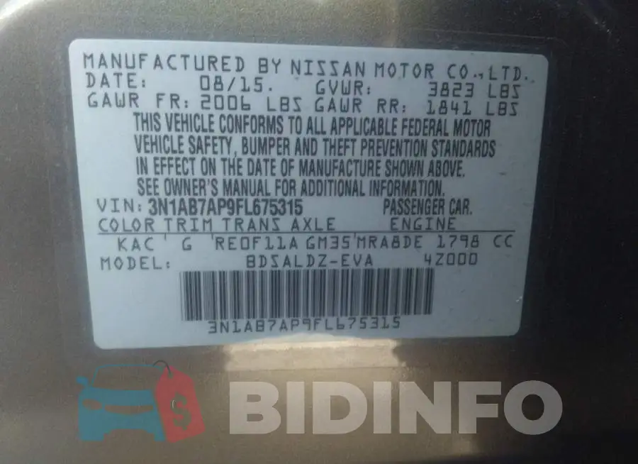 3N1AB7AP9FL675315 Photo# 9