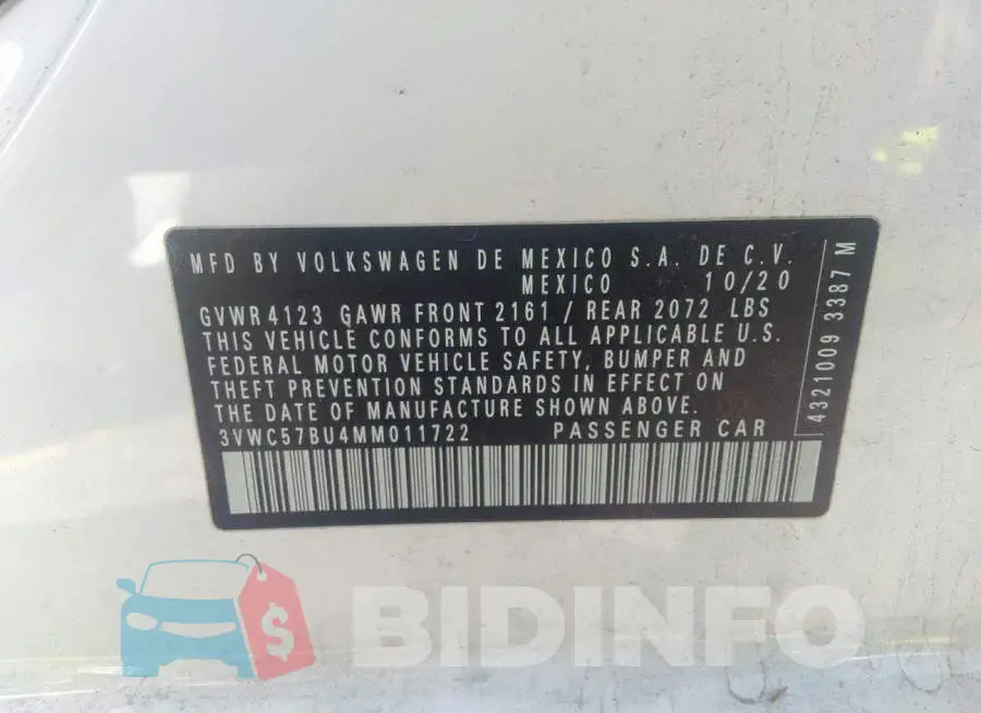 3VWC57BU4MM011722 Photo# 9