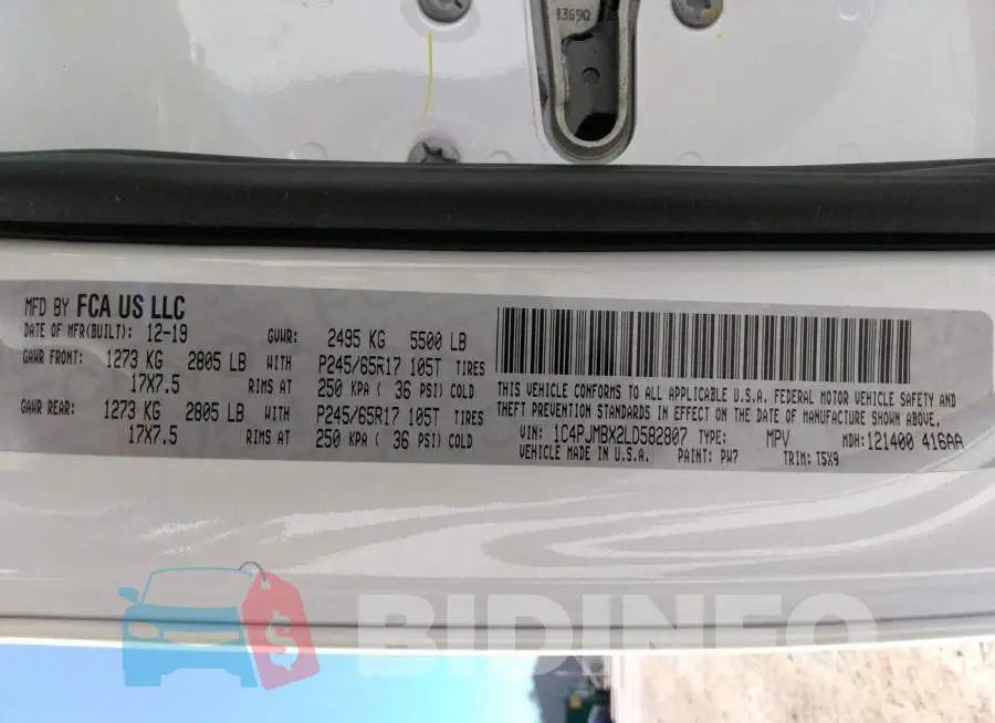 1C4PJMBX2LD582807 Photo# 9