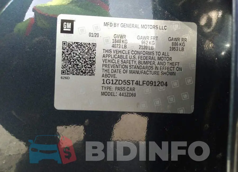 1G1ZD5ST4LF091204 Photo# 9