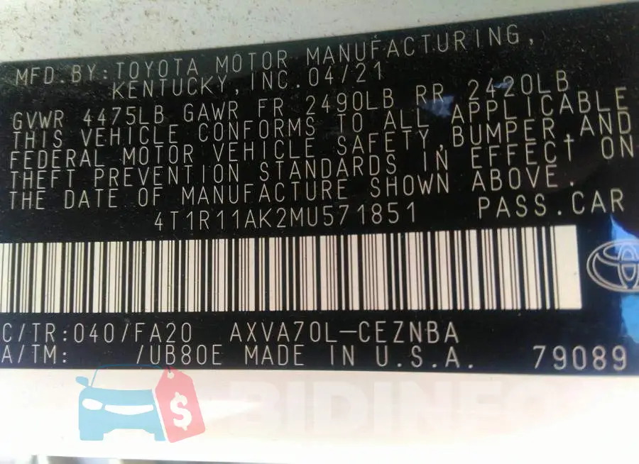 4T1R11AK2MU571851 Photo# 9