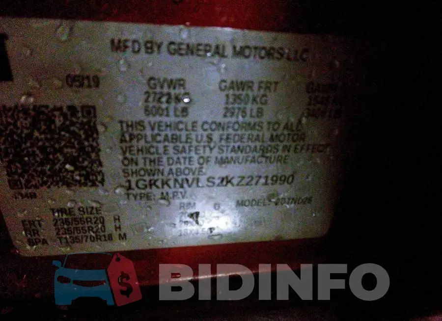 1GKKNVLS2KZ271990 Photo# 9