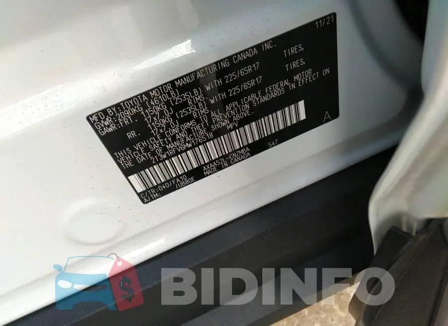 2T3W1RFV6MW176518 Photo# 9