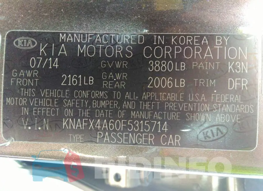 KNAFX4A60F5315714 Photo# 9