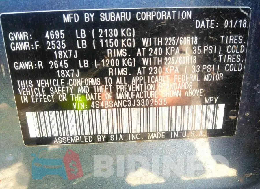 4S4BSANC3J3302535 Photo# 9
