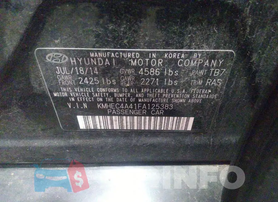 KMHEC4A41FA125383 Photo# 9