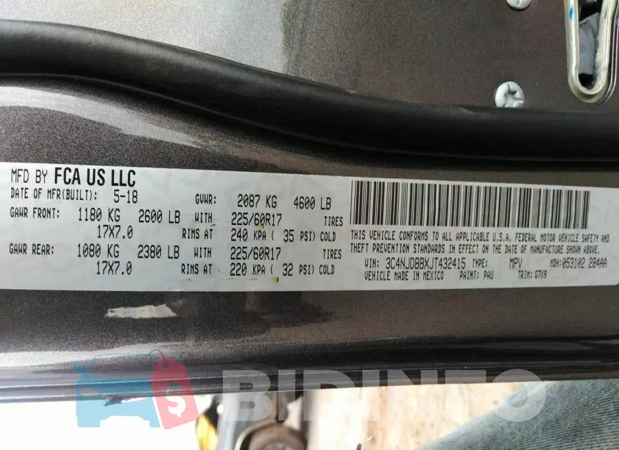 3C4NJDBBXJT432415 Photo# 9