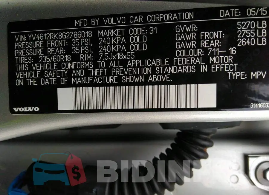 YV4612RK8G2786018 Photo# 9