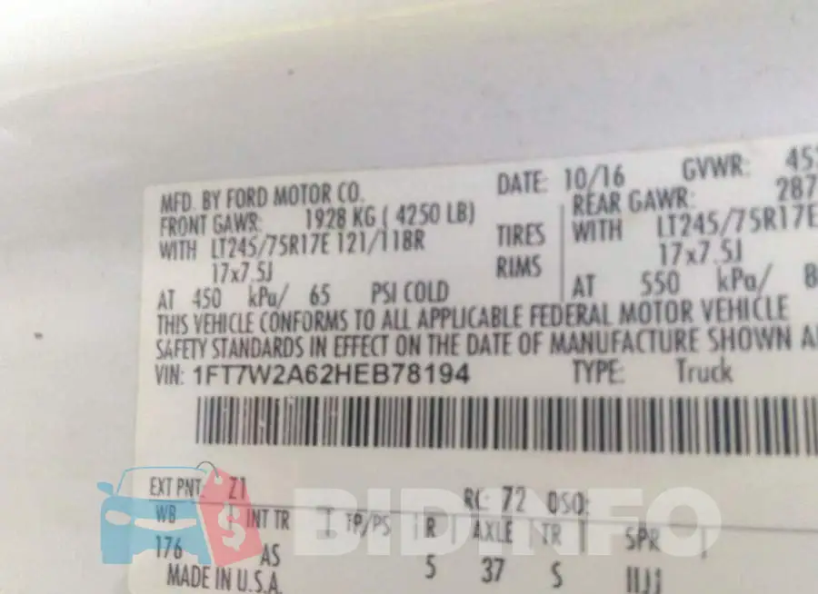 1FT7W2A62HEB78194 Photo# 9