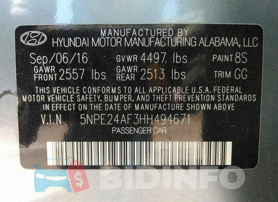 5NPE24AF3HH494671 Photo# 9