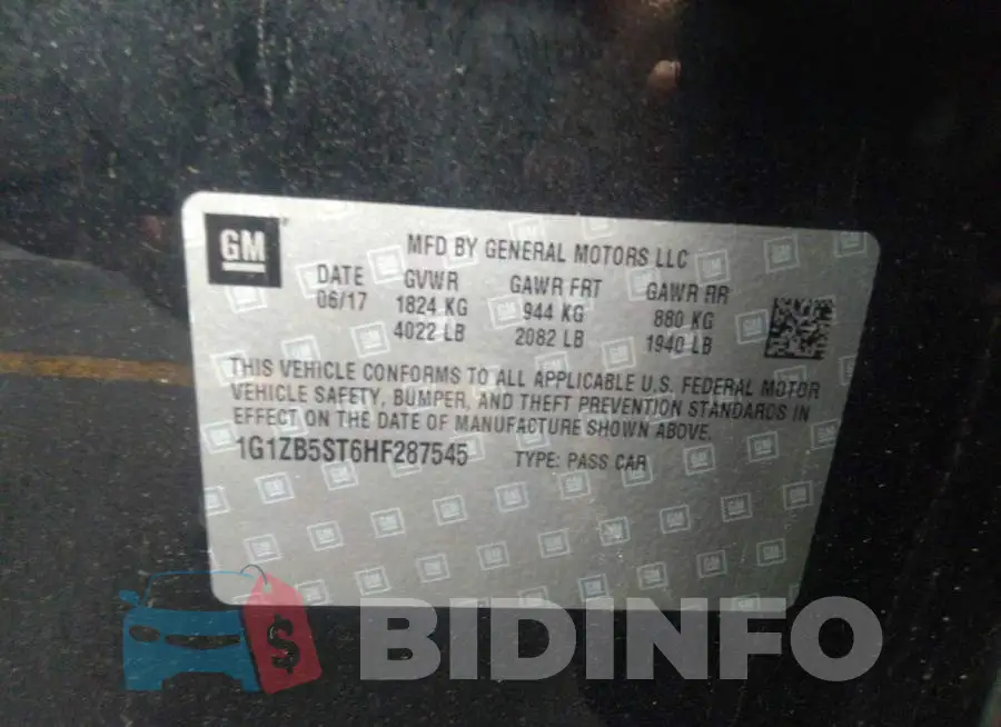 1G1ZB5ST6HF287545 Photo# 9