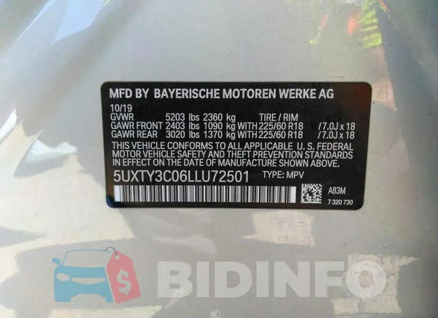5UXTY3C06LLU72501 Photo# 9