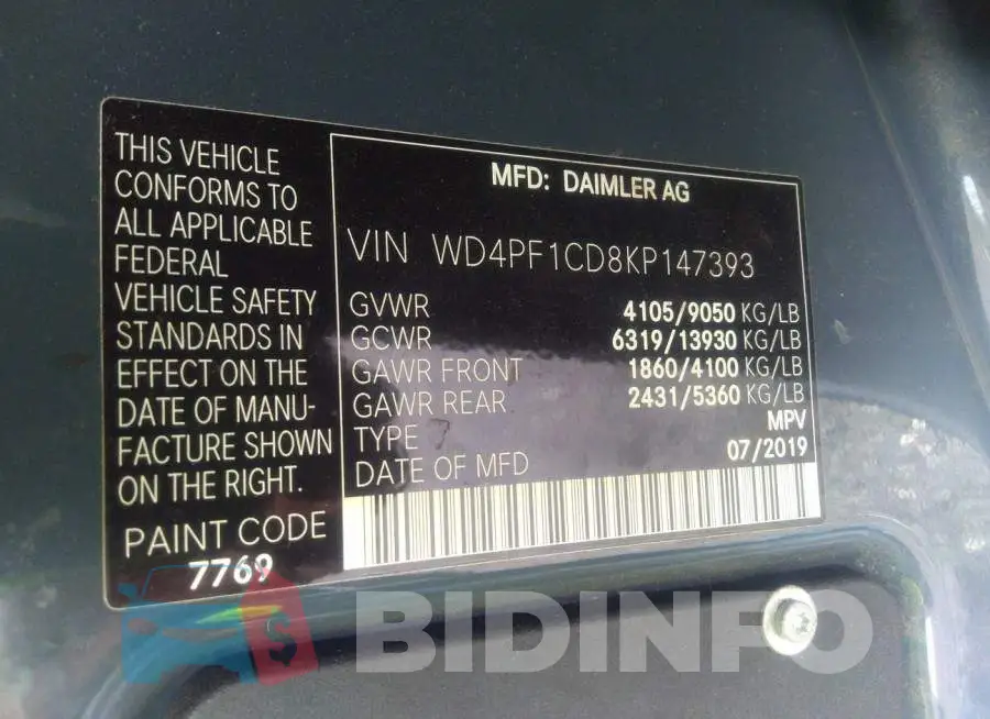 WD4PF1CD8KP147393 Photo# 9