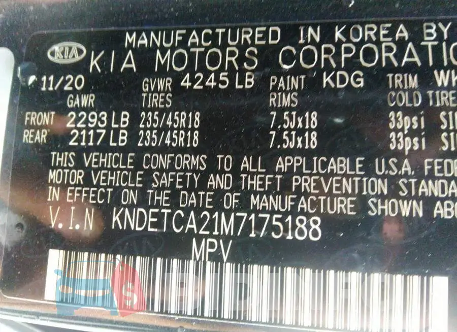 KNDETCA21M7175188 Photo# 9