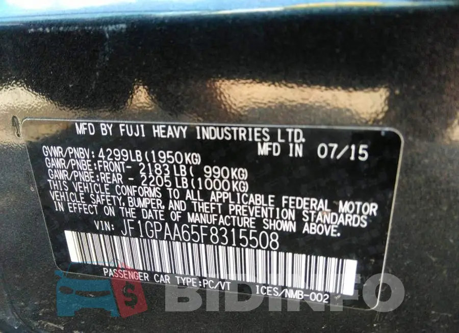 JF1GPAA65F8315508 Photo# 9