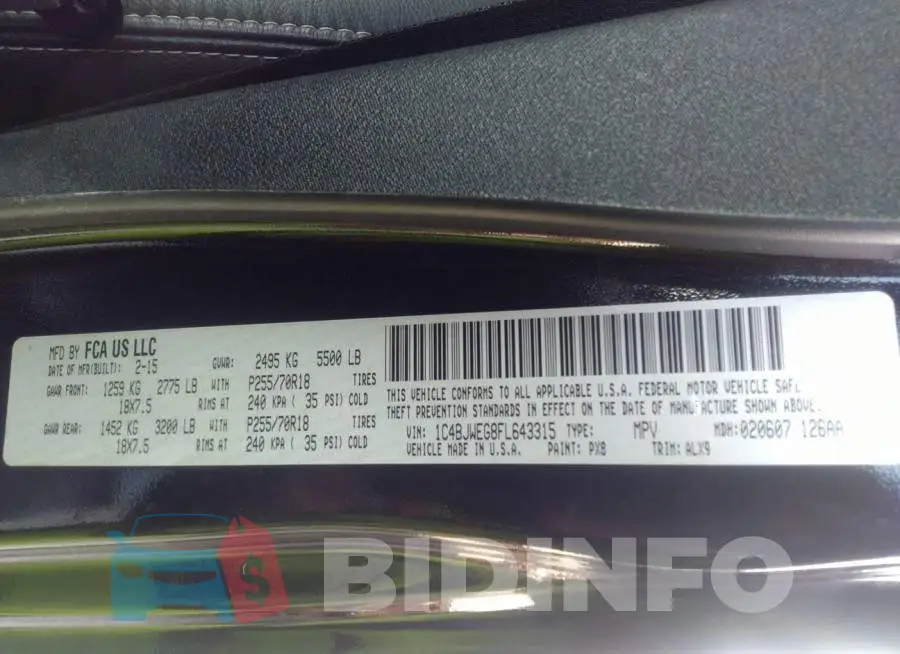 1C4BJWEG8FL643315 Photo# 9
