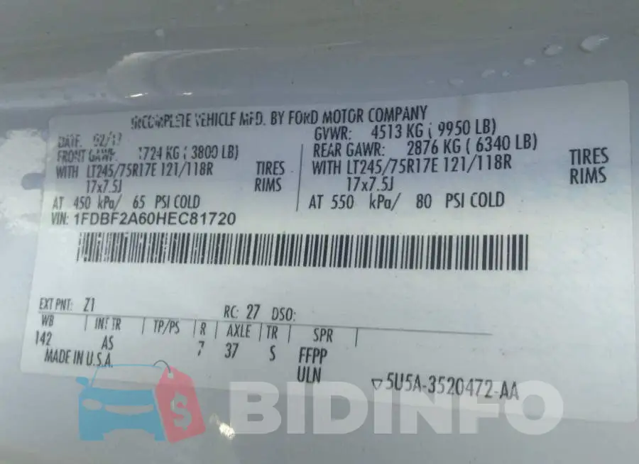 1FDBF2A60HEC81720 Photo# 9