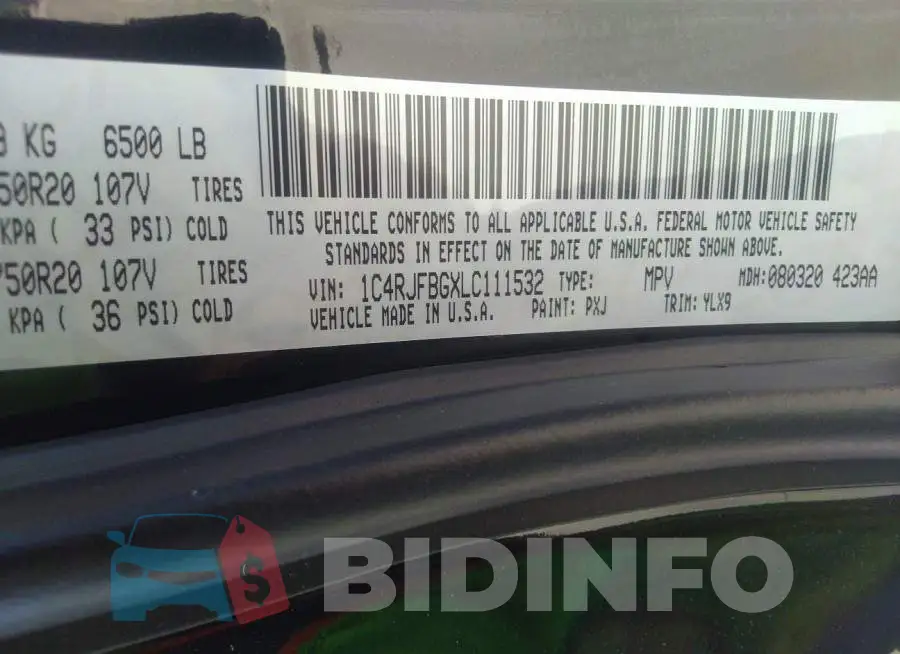 1C4RJFBGXLC111532 Photo# 9