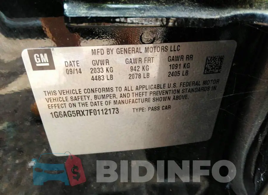 1G6AG5RX7F0112173 Photo# 9