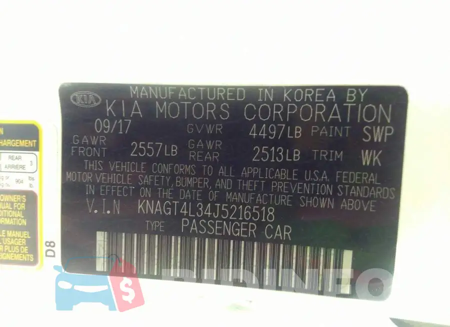 KNAGT4L34J5216518 Photo# 9
