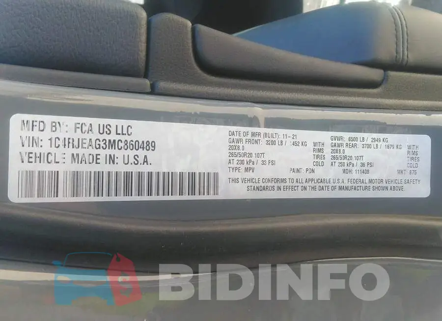 1C4RJEAG3MC860489 Photo# 9