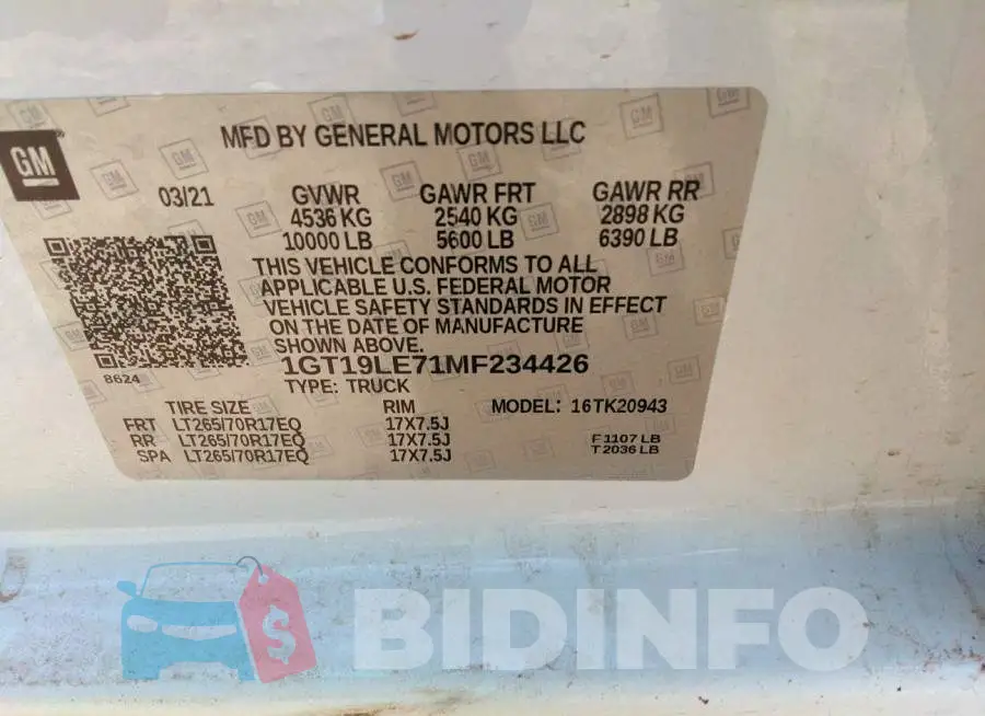 1GT19LE71MF234426 Photo# 9