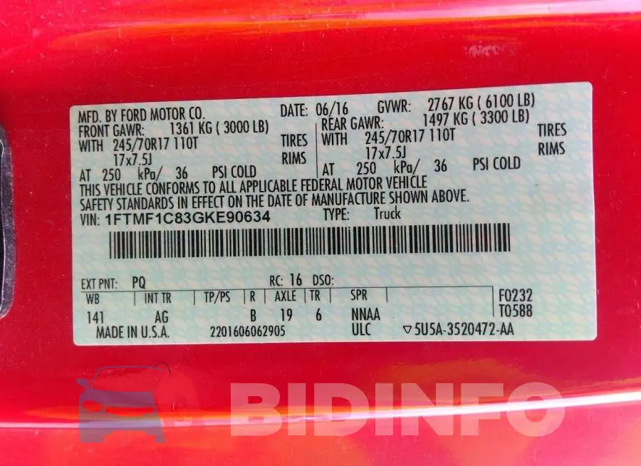 1FTMF1C83GKE90634 Photo# 9