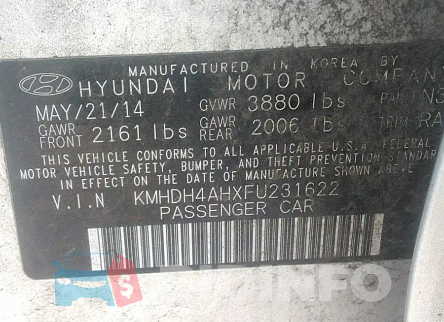 KMHDH4AHXFU231622 Photo# 9