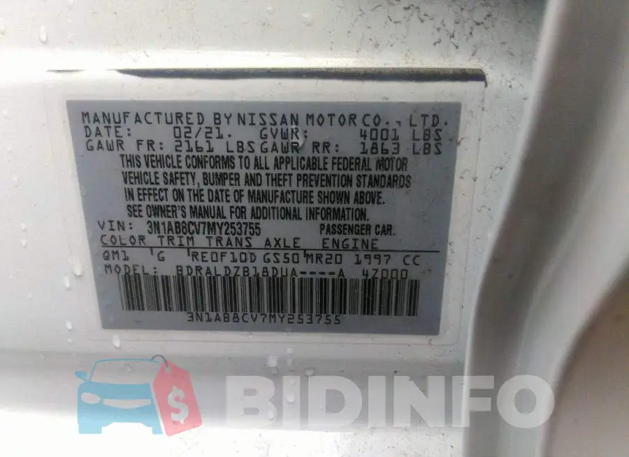 3N1AB8CV7MY253755 Photo# 9