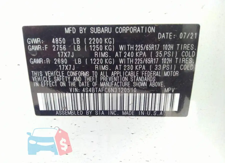 4S4BTAFC6N3120510 Photo# 9